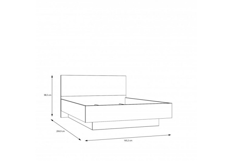 Łóżko 160 z podnoszonym wkładem Lenybelardo