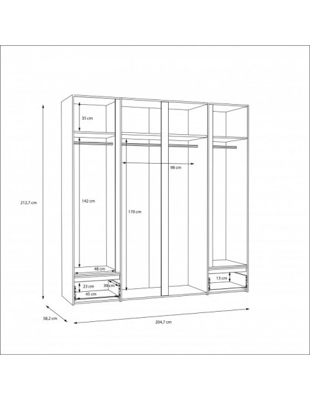Szafa ubraniowa Lenybelardo