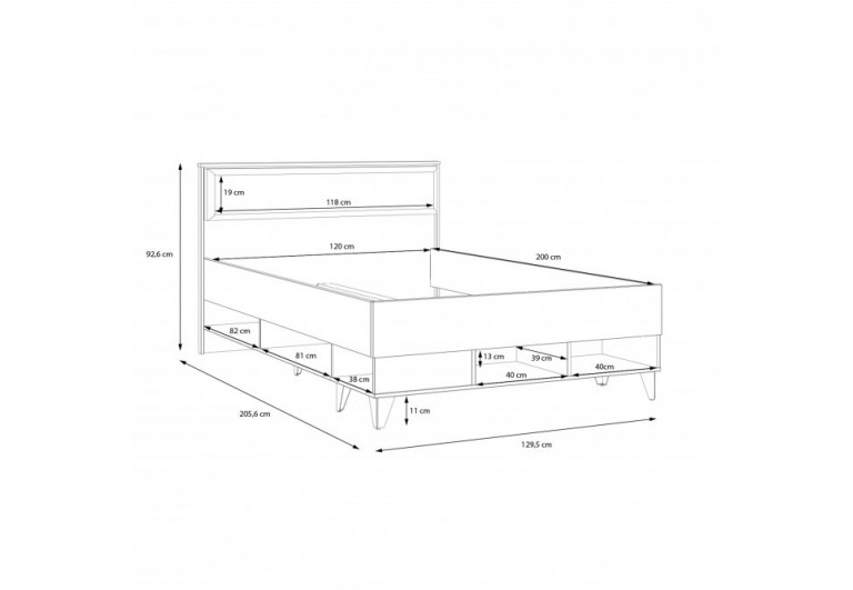 Łóżko młodzieżowe 120 Lya