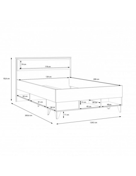 Łóżko młodzieżowe 120 Lya