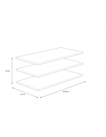 Półki 3szt. do szafy SPRS32412-C04 Sapporo