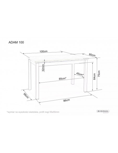 Stół Adam 100 Biały