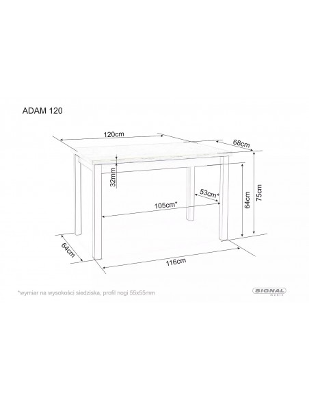 Stół Adam 120 Dąb Artisan