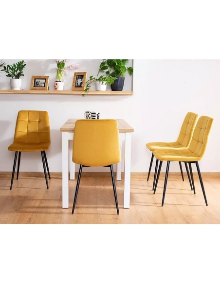 Stół Adam 100 Dąb Lancelot/Biały