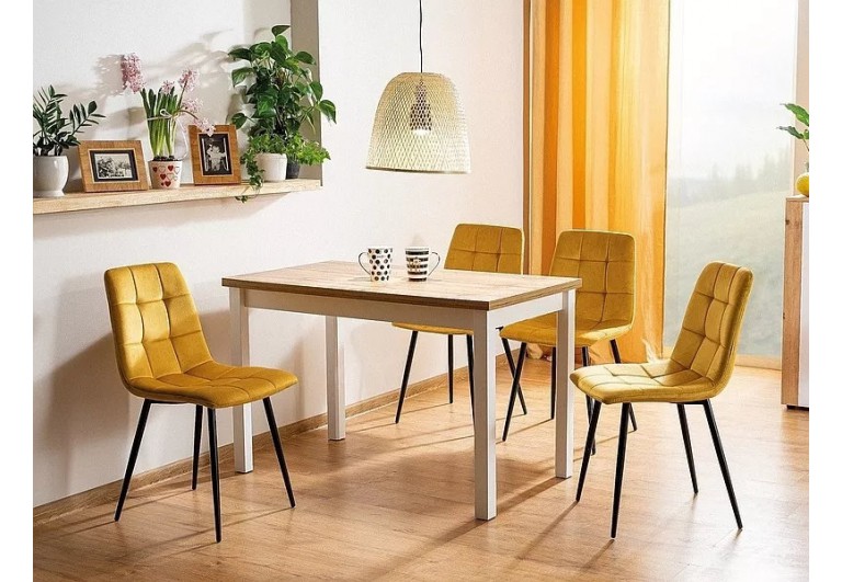 Stół Adam 120 Dąb Lancelot/Biały