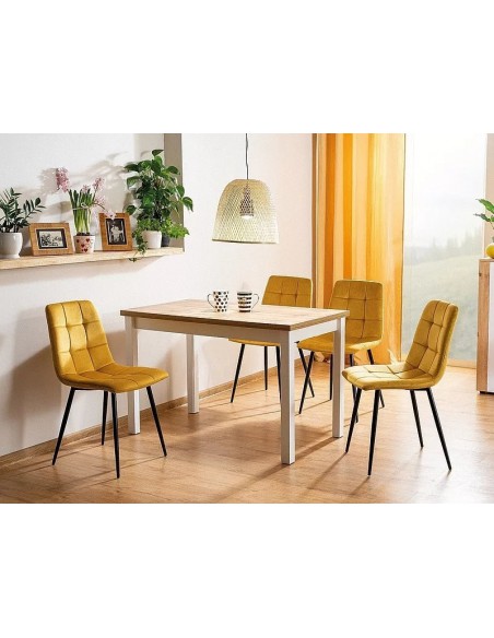 Stół Adam 120 Dąb Lancelot/Biały