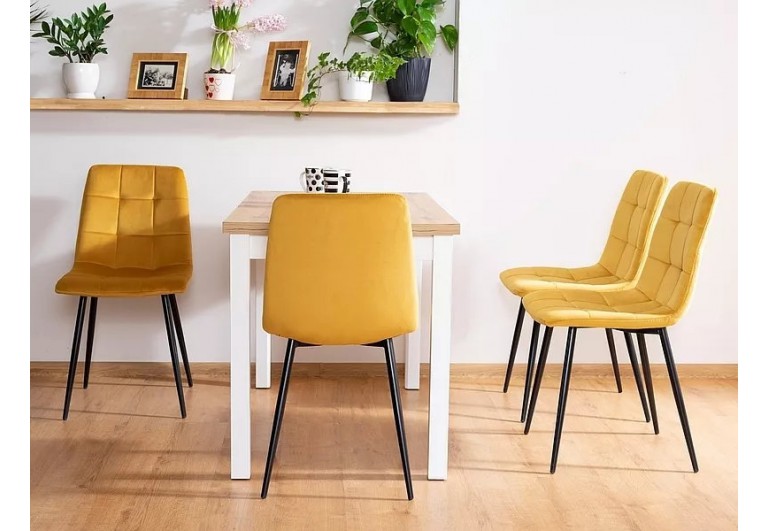 Stół Adam 120 Dąb Lancelot/Biały