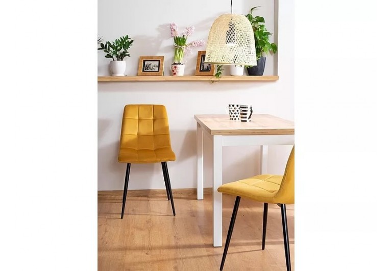 Stół Adam 120 Dąb Lancelot/Biały