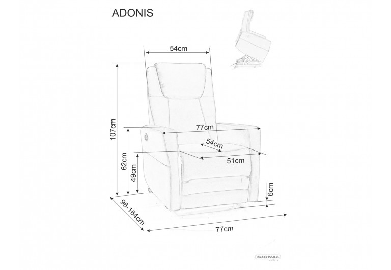Fotel rozkładany Adonis Velvet Ciemny Beż