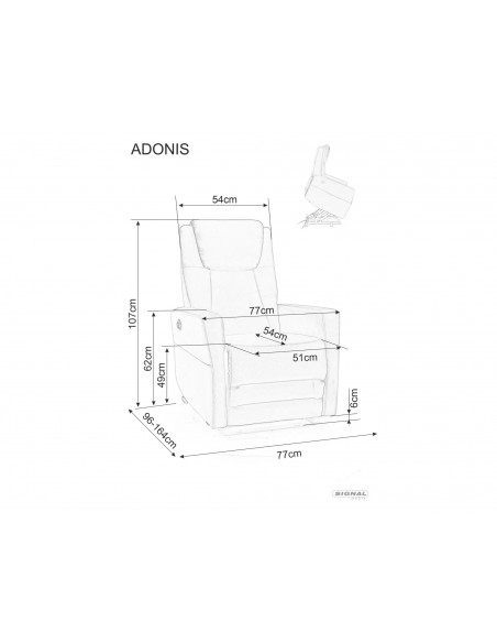 Fotel rozkładany Adonis Velvet Szary
