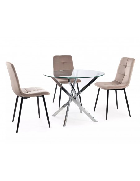 Stół okrągły szklany 90 Agis