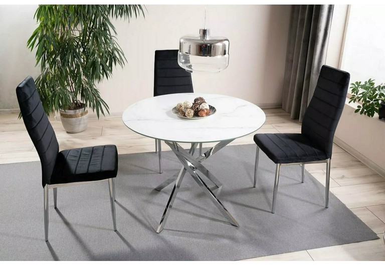 Stół okrągły marmurkowy 90 Agis