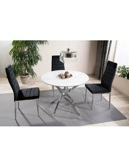 Stół okrągły marmurkowy 90 Agis