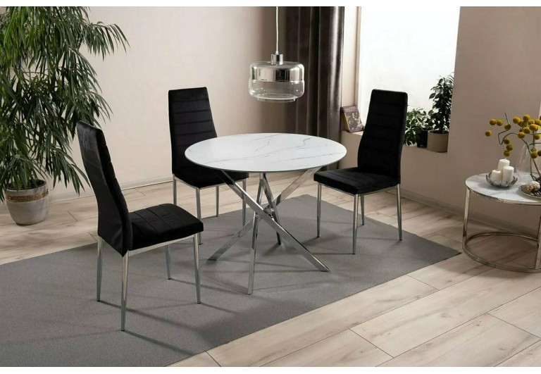 Stół okrągły marmurkowy 90 Agis