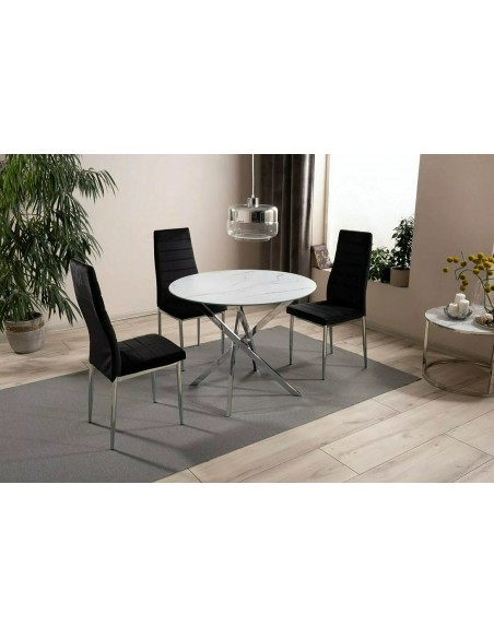 Stół okrągły marmurkowy 90 Agis