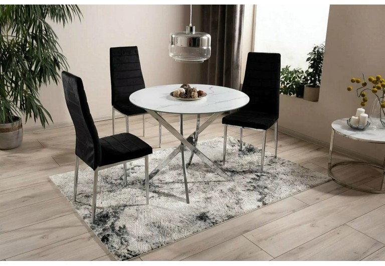 Stół okrągły marmurkowy 90 Agis