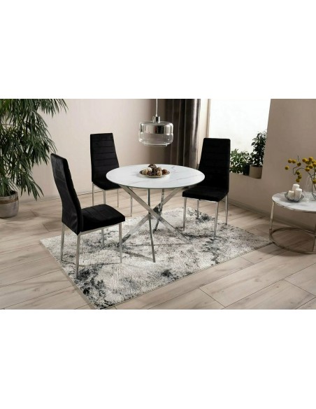 Stół okrągły marmurkowy 90 Agis