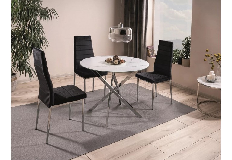 Stół okrągły marmurkowy 90 Agis