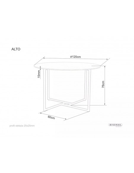 Stół okrągły Alto