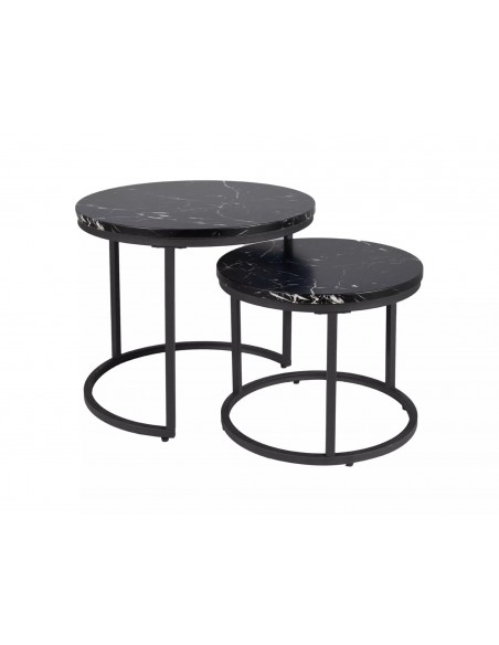 Zestaw ław okrągłych marmur Amaro