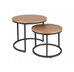 Zestaw ław okrągłych dąb Amaro