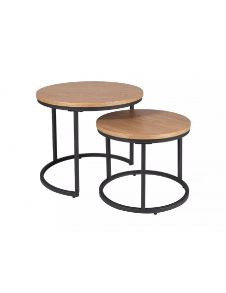 Zestaw ław okrągłych dąb Amaro