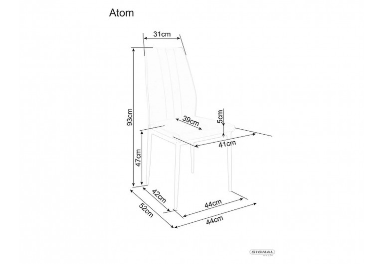 Krzesło Atom Bluvel 14 Velvet