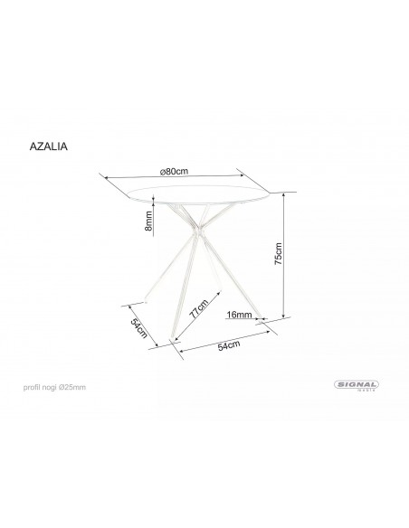 Stół okrągły 80 Azalia