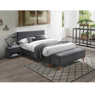 Łóżko 160 Azurro Bluvel 14 Velvet