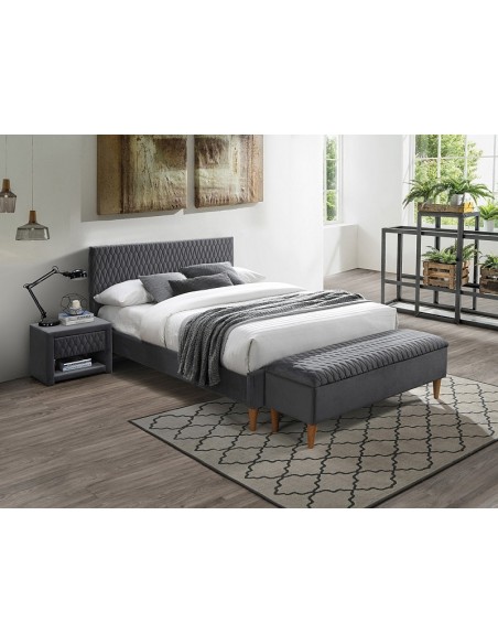 Łóżko 160 Azurro Bluvel 14 Velvet