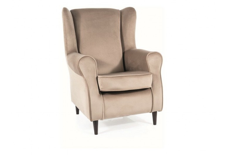 Fotel Baron Ciemny Beż Velvet Bluvel 40