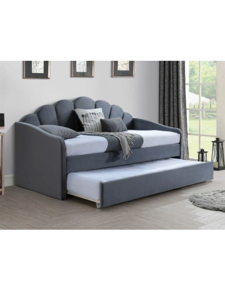 Łóżko 90 Bella Szary Velvet
