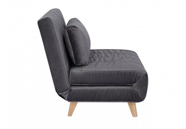 Fotel rozkładany Billy Szary Velvet