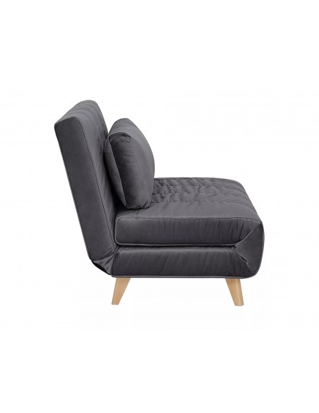 Fotel rozkładany Billy Szary Velvet