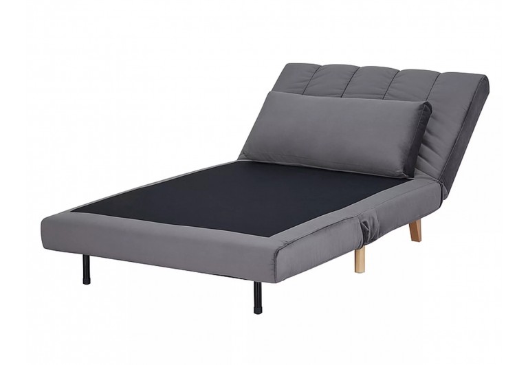 Fotel rozkładany Billy Szary Velvet