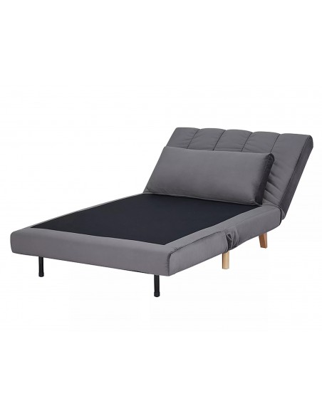 Fotel rozkładany Billy Szary Velvet