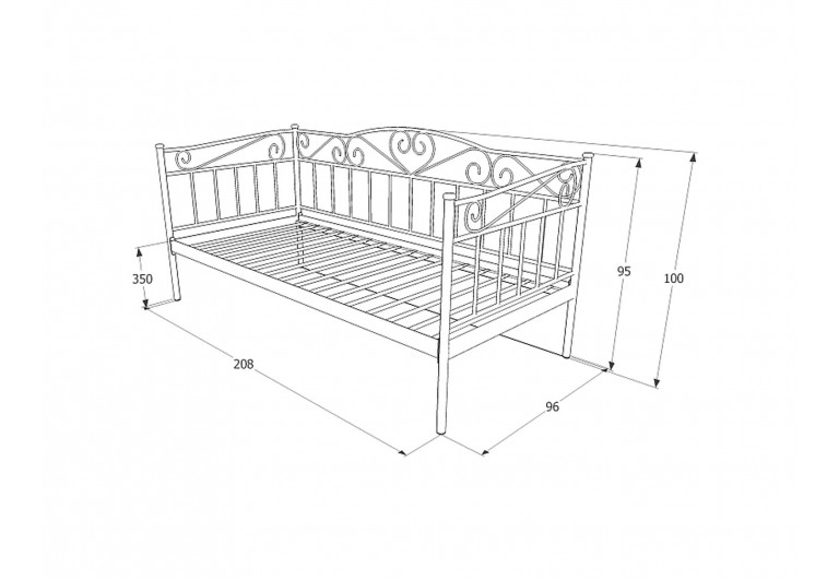 Łóżko metalowe Białe 90 Birma