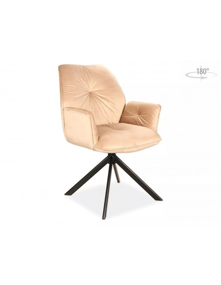 Krzesło Boogie II Beżowe Velvet