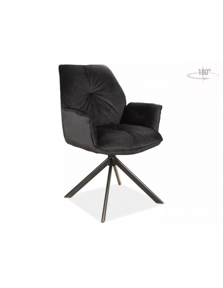Krzesło Boogie II Czarne Velvet