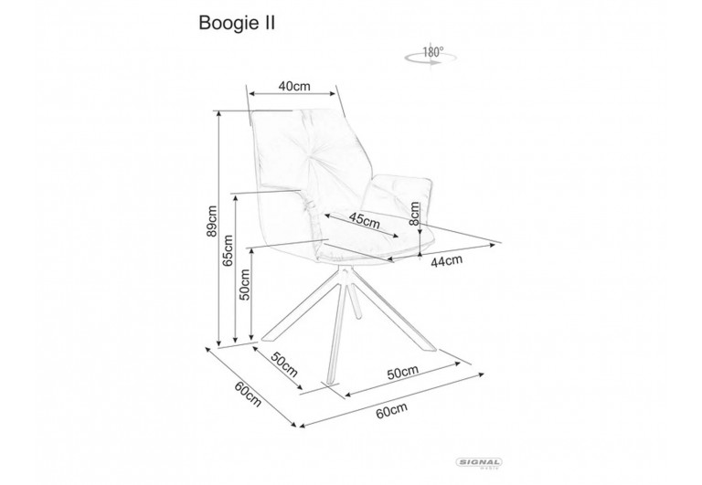 Krzesło Boogie II Czarne Velvet