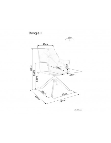 Krzesło Boogie II Szare Velvet