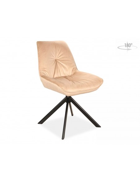 Krzesło Boogie I Beżowe Velvet