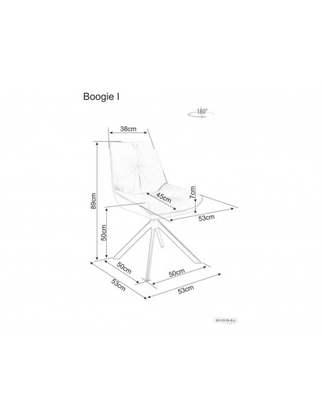 Krzesło Boogie I Beżowe Velvet
