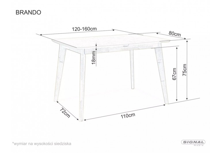 Stół rozkładany Brando