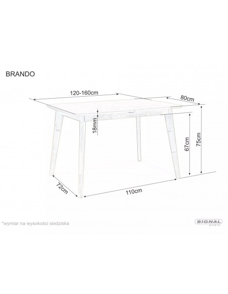 Stół rozkładany Brando