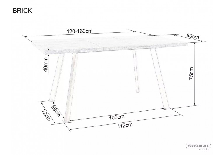 Stół rozkładany Brick