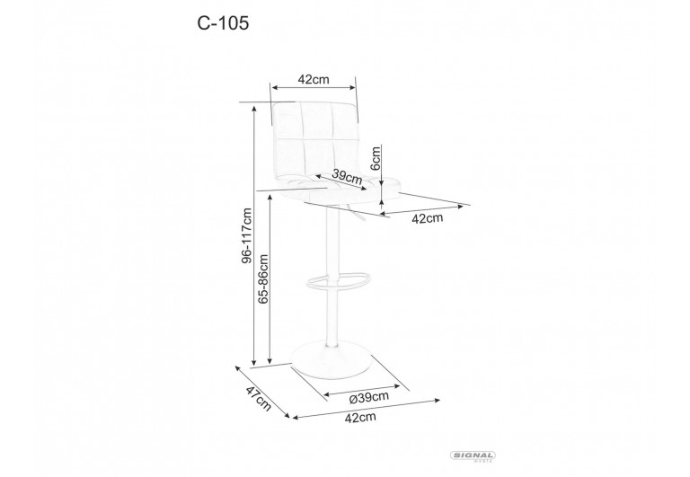 Hoker C-105 Szary Velvet
