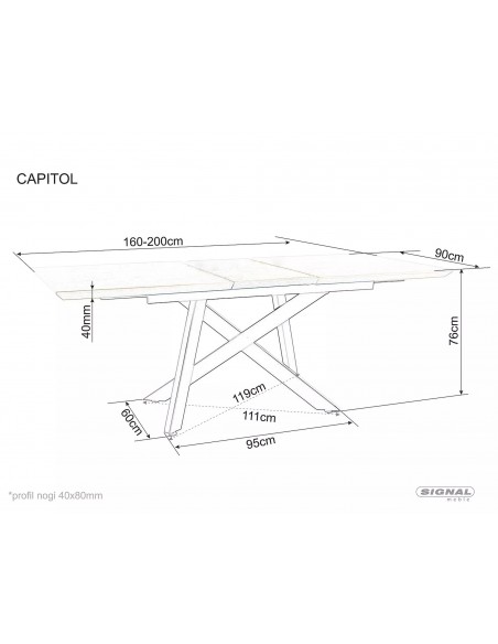 Stół rozkładany Capitol
