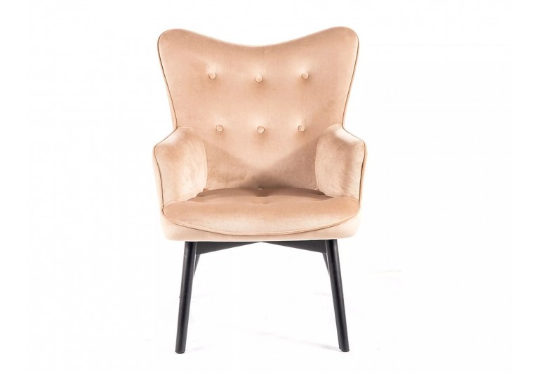 Fotel Carmen Beżowy Velvet