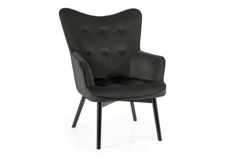 Fotel Carmen Czarny Velvet